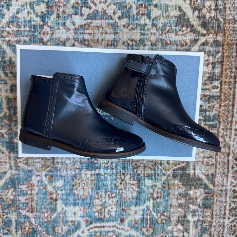 NWOT Jacadi Never Worn. Navy Blue Alice Boots.